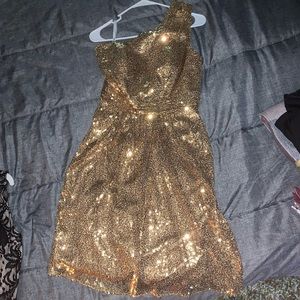 Gold sequin dress , size 8